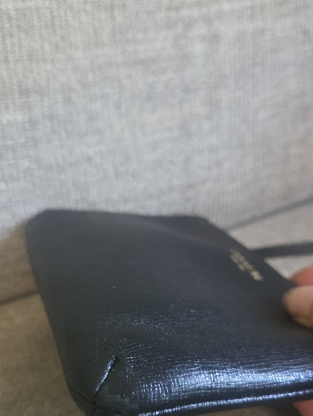COACH Black Leather Wristlet Pouch - Picture 5 of 6